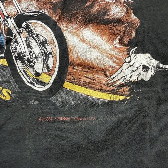 Vintage Sturgis Shirt Mens Large Black Chrome Specialties Rally 1993 90s - Picture 3 of 8
